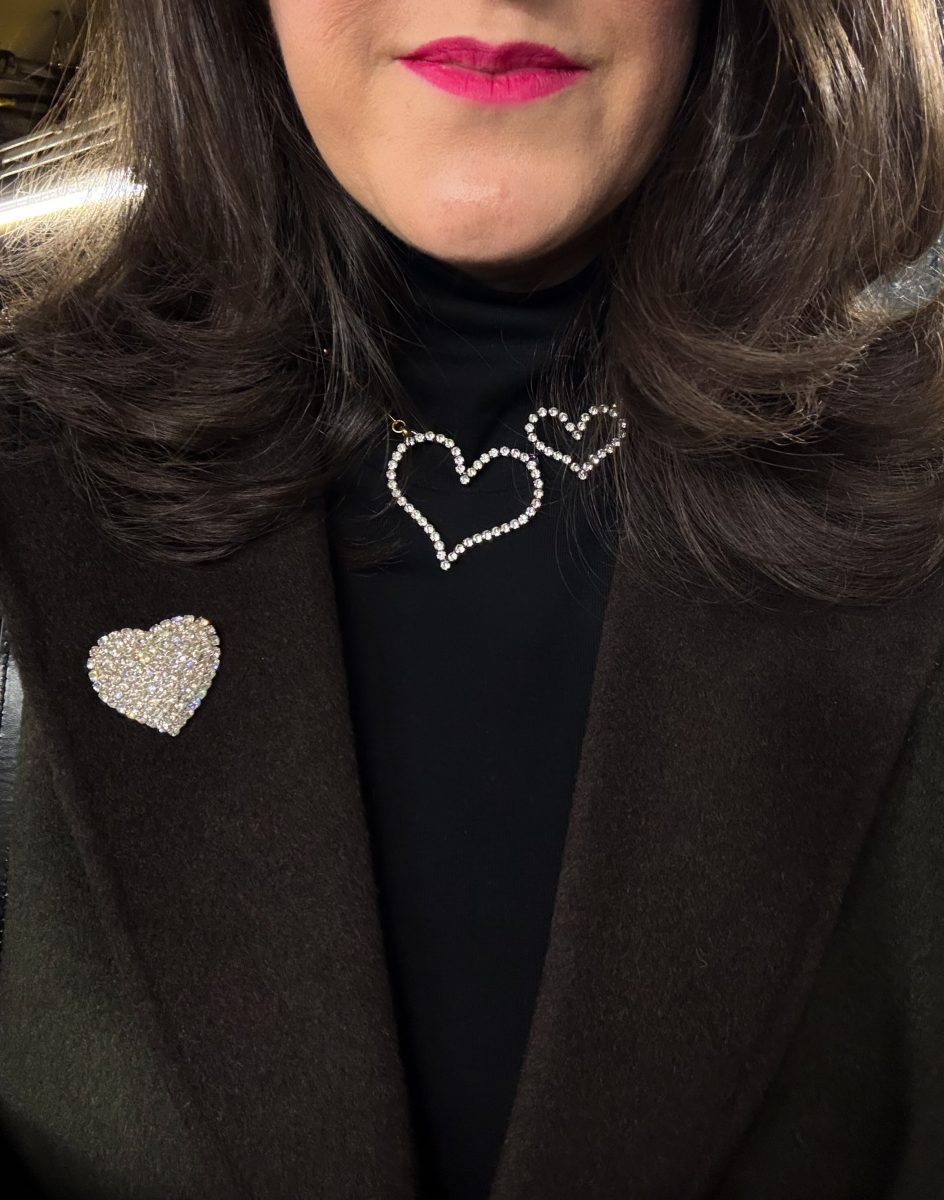 Heart brooch and heart necklace